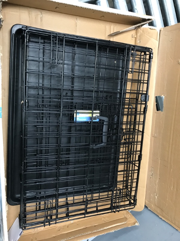 Photo 2 of **MINOR SCUFFS FROM SHIPPING** Midwest iCrate Folding Metal Dog Crate Single Door 24-Inch w/Divider