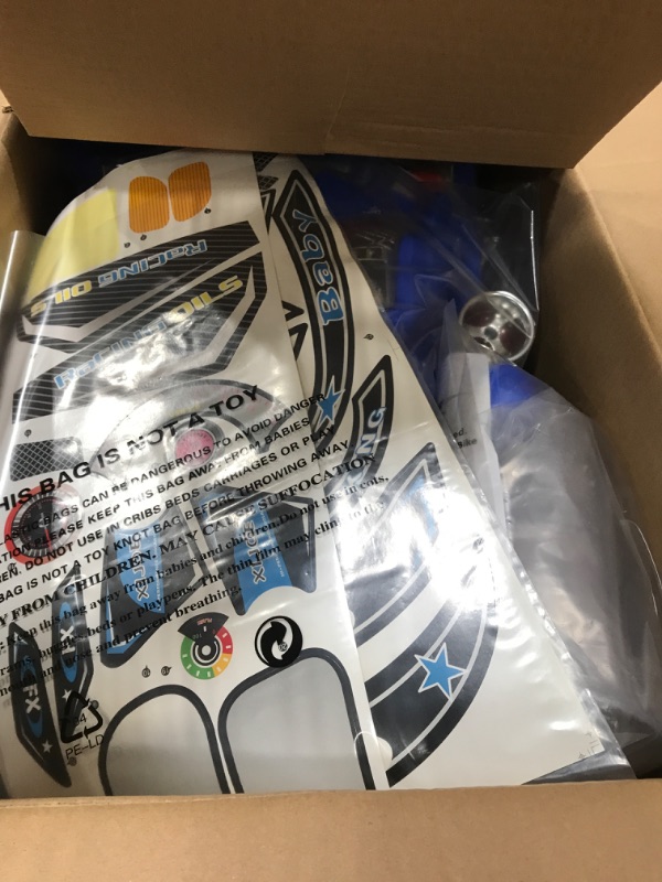 Photo 2 of Lil' Rider Electric Motorcycle for Kids – 3-Wheel Battery Powered Motorbike for Kids Ages 3 -6 – Fun Decals, Reverse, and Headlights by Lil’ Rider (Blue), 34.65"Lx15.35"Wx22.83"H (80-KB901U)