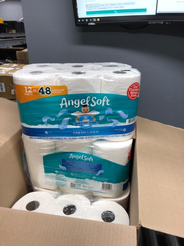 Photo 2 of Angel Soft® Toilet Paper with Fresh Linen Scent, 48 Mega Rolls = 192 Regular Rolls, 2-Ply Bath Tissue1007165062
