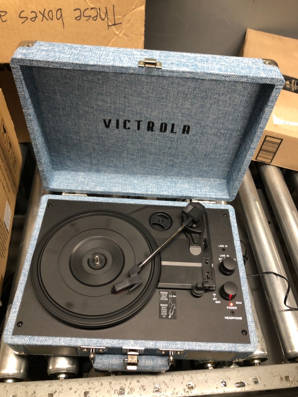 Photo 3 of *Tested* Victrola Vintage 3-Speed Bluetooth Suitcase Turntable with Speakers