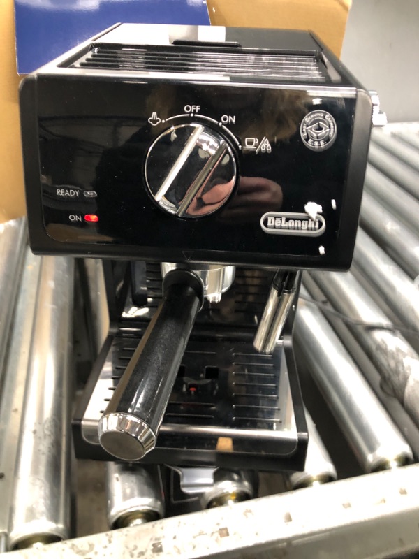 Photo 3 of *Tested* De'Longhi ECP3120 15 Bar Espresso Machine with Advanced Cappuccino System, 9.6 x 7.2 x 11.9 inches, Black/Stainless Steel