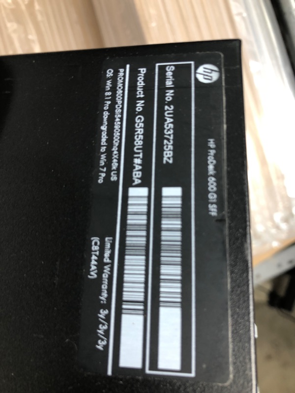 Photo 3 of *Light Powers On for a Few Seconds* HP ProDesk 600 G1 SFF Slim Business Desktop Computer, Intel i5-4570 up to 3.60 GHz, 8GB RAM, 500GB HDD, DVD, USB 3.0, Windows 10 Pro 64 Bit (Renewed) (8GB RAM | 500GB HDD) (Renewed) Standard Bundle