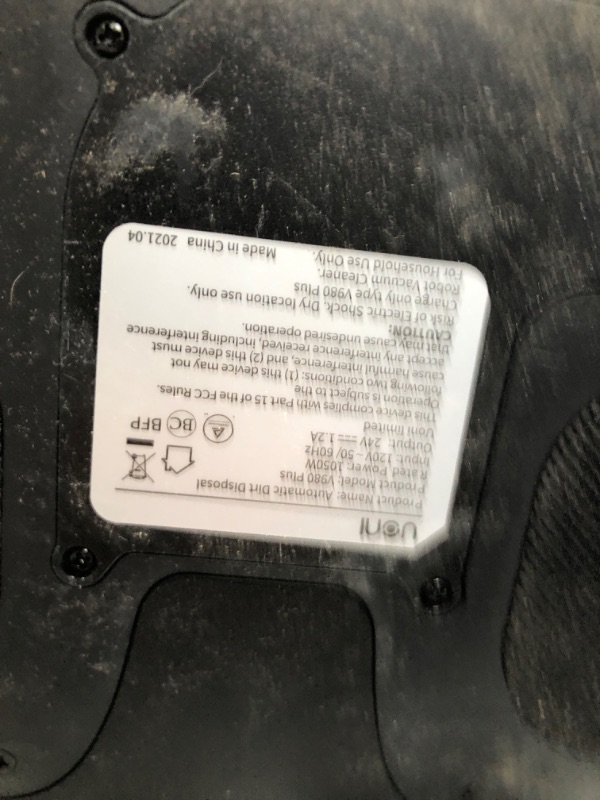 Photo 3 of *Tested-Powers on* UONI V980Plus Robot Vacuum Cleaner with Self-Emptying Dustbin - Lidar Navigation Robotic Vacuums Multi-Floor Mapping 2700Pa Strong Suction with No-Go Zones 190 Mins Runtime for Pet Hair Black