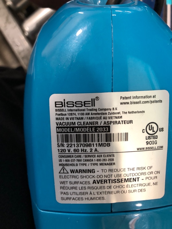 Photo 3 of ***TESTED POWERED ON***Bissell Featherweight Stick Lightweight Bagless Vacuum With Crevice Tool, 2033, One Size Fits All, Blue