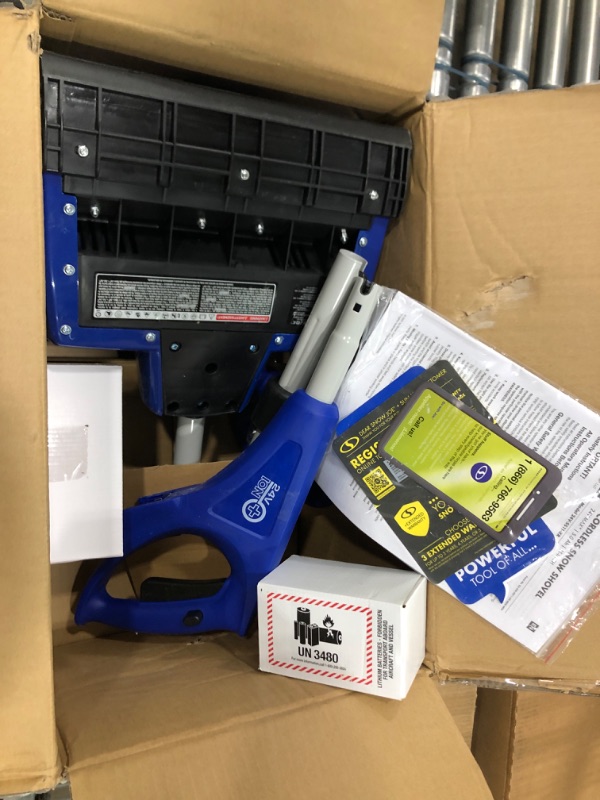 Photo 2 of ***TESTED DOES NOT TURN ON***CHARGER DOES NOT WORK***Snow Joe 24V-SS11-XR 24-Volt 11-Inch 5-Ah Cordless Snow Shovel, Kit (w/5-Ah Battery + Quick Charger) Kit (w/ 5-Ah Battery + Quick Charger)