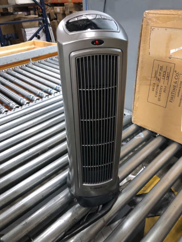 Photo 3 of Lasko 1500W Digital Ceramic Space Heater with Remote, 755320, Silver