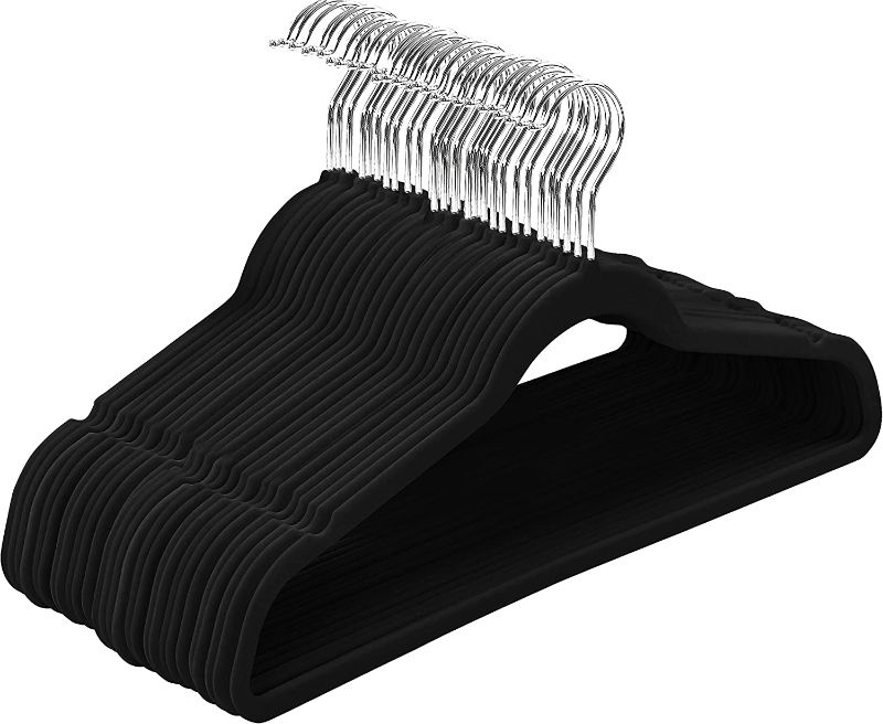 Photo 1 of Utopia Home Premium Velvet Hangers 50 Pack - Non-Slip & Durable Clothes Hangers - Black Hangers with 360 Degree Rotatable Hook - Heavy Duty Coat Hangers
