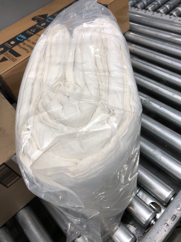 Photo 2 of *** USED *** Cosybay Cotton Quilted White Feather Comforter Filled with Feather & Down –Machine Washable - All Season Duvet Insert or Stand-Alone – Oversized King Size (116*98Inch) Oversized King White/All Season