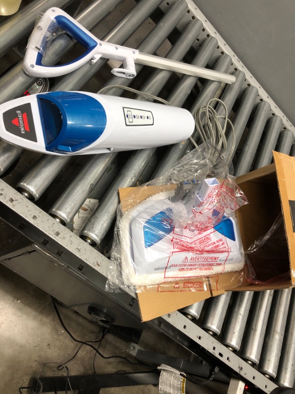 Photo 2 of *** POWERS ON *** Bissell Power Fresh Steam Mop with Natural Sanitization, Floor Steamer, Tile Cleaner, and Hard Wood Floor Cleaner with Flip-Down Easy Scrubber, 1940A PowerFresh