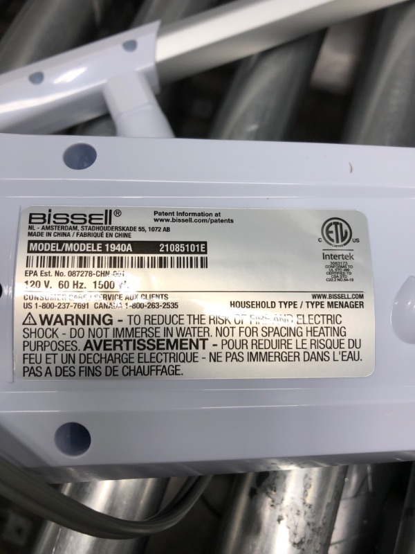 Photo 3 of *** POWERS ON *** Bissell Power Fresh Steam Mop with Natural Sanitization, Floor Steamer, Tile Cleaner, and Hard Wood Floor Cleaner with Flip-Down Easy Scrubber, 1940A PowerFresh