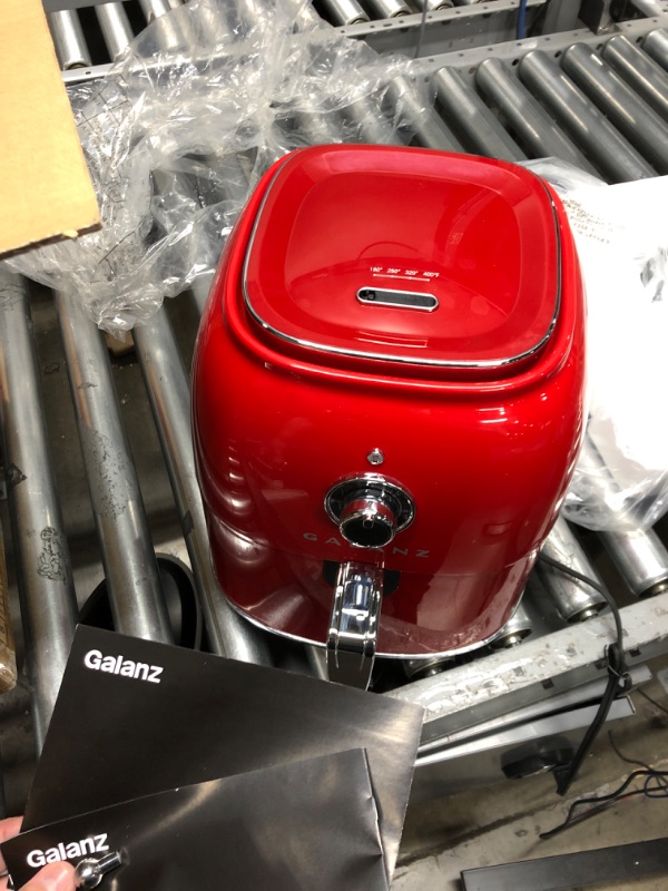 Photo 4 of 4.8 qt. Red Electric Air Fryer Retro