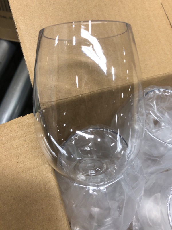 Photo 2 of 36 QTY PLASTIC WINE GLASS, DISPOSABLE