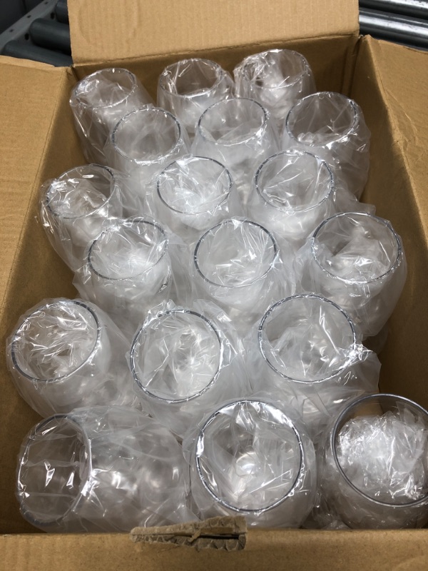 Photo 1 of 36 QTY PLASTIC WINE GLASS, DISPOSABLE