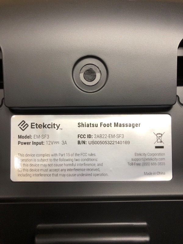 Photo 3 of *** NOT FUNCTIONAL *** Etekcity Foot Massager Machine with Heat and APP Remote, Gifts for Men and Women, Shiatsu Deep Kneading & Multi Air Compression, Relieve Pain and Plantar Fasciitis, Fit up to Men Size 12