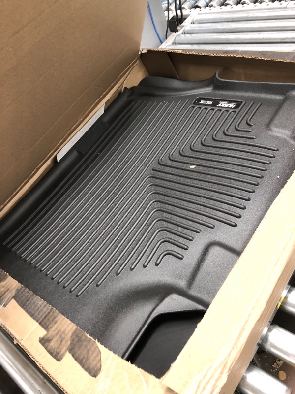 Photo 2 of Husky Liners X-act Contour Series | Front & 2nd Seat Floor Liners - Black | 53388 | Fits 2017-2022 Ford F-250/F-350, 2017 & 2021-2022 Ford F-450 Super Duty Crew Cab w/ Factory Storage Box 3 Pcs X-act Contour Floor Liners