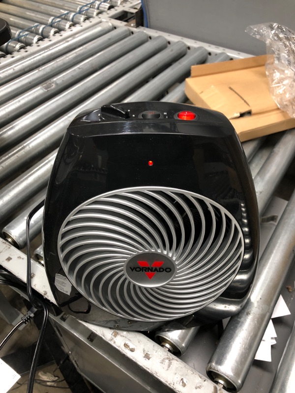 Photo 3 of ***TESTED POWERS ON*** Vornado MVH Vortex Heater with 3 Heat Settings, Adjustable Thermostat, Tip-Over Protection, Auto Safety Shut-Off System, Whole Room, Black