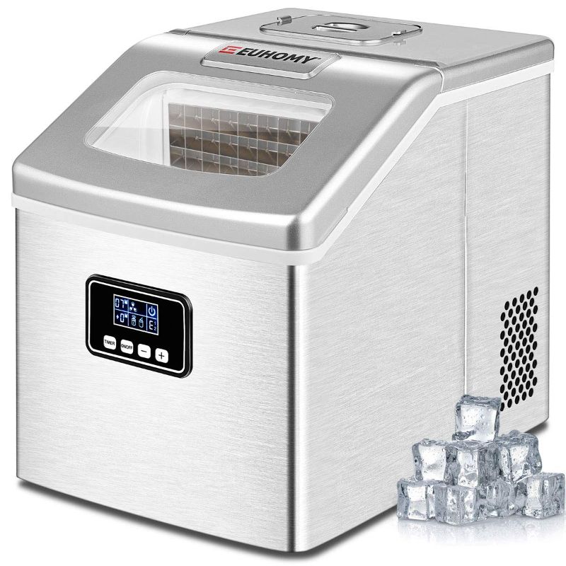 Photo 1 of **SEE NOTES**
EUHOMY Ice Maker Machine Countertop, 40Lbs/24H Portable Compact Ice Cube Maker, With Ice Scoop & Basket, Perfect for Home/Kitchen/Office/Bar (Sliver)
