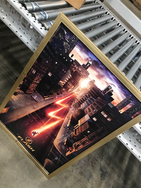 Photo 2 of “ damaged frame & minor dents to poster”
Trends International DC Comics TV - The Flash - Street One Sheet Wall Poster, 22.375" x 34", Gold Framed Version 22.375" x 34" Gold Framed Version