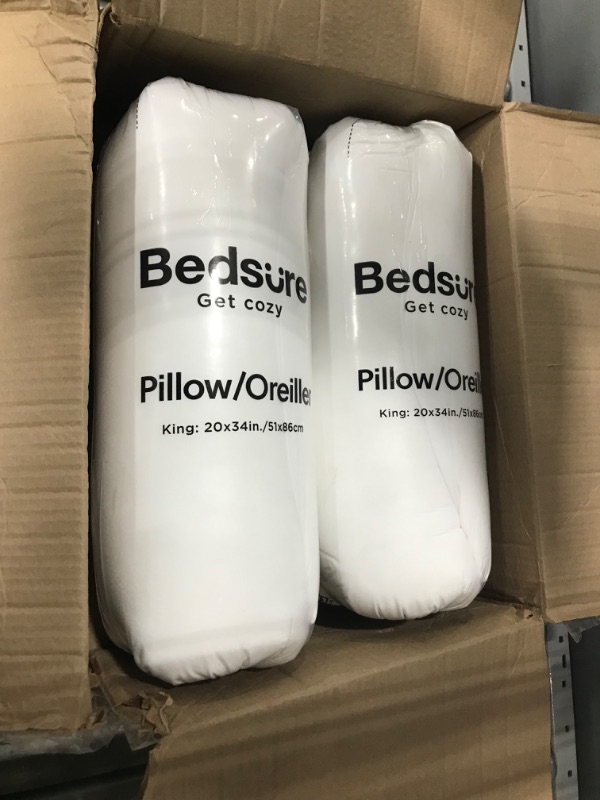 Photo 2 of 2-pack
20in x 34in bed sure pillow (white)