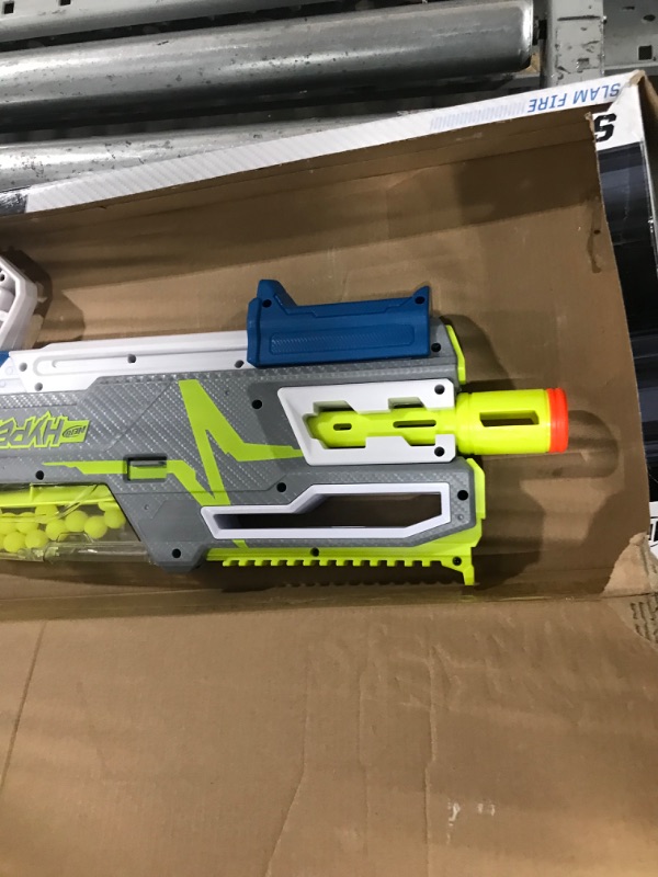 Photo 3 of **missing glasses**
NERF Hyper Siege-50 Pump-Action Blaster, 40 Hyper Rounds, Holds Up to 50 Rounds, Glasses, Up to 110 FPS Velocity, Easy Reload, Toy Foam Blasters Standard Packaging