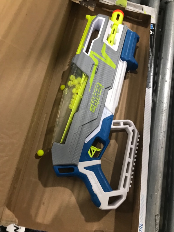 Photo 5 of **missing glasses**
NERF Hyper Siege-50 Pump-Action Blaster, 40 Hyper Rounds, Holds Up to 50 Rounds, Glasses, Up to 110 FPS Velocity, Easy Reload, Toy Foam Blasters Standard Packaging