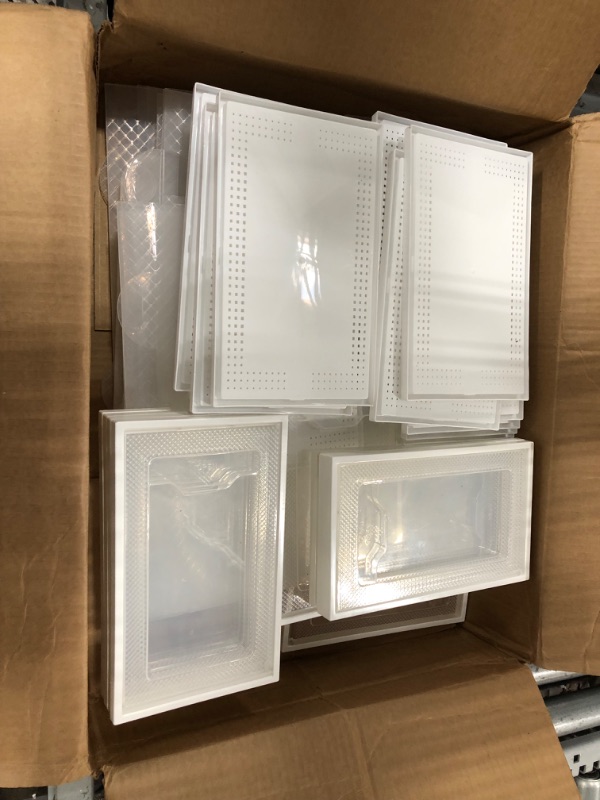 Photo 2 of **used item**
SEESPRING 12 Pack Shoe Storage Box, Clear Plastic Stackable Shoe Organizer for Closet, Space Saving Foldable Shoe Sneaker Containers Bins Holders