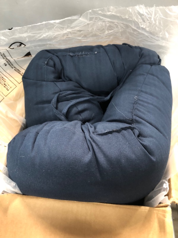 Photo 2 of **cushion only**
Blazing Needles Solid Twill Swivel Rocker Chair Cushion, 48" x 24", Navy