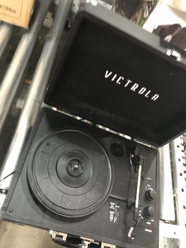 Photo 2 of ***PARTS ONLY*** 
Victrola Journey+ Bluetooth Suitcase Record Player, Black (VSC-400SB-BLK-SDF) Black Record Player