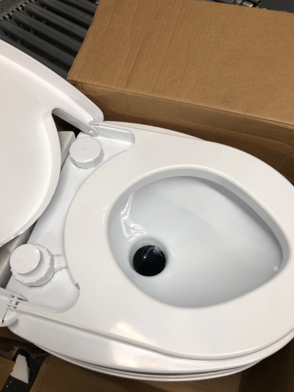 Photo 3 of Camco 41544 Premium Travel Toilet with Detachable Tank | Features a 5.3-Gallon Capacity | Designed for Camping, Hiking, Boating, RVing and More Frustration Free Packaging