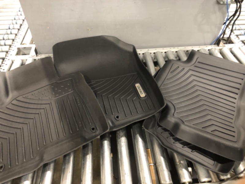 Photo 2 of OEDRO Floor Mats Compatible for 2022 2023 Hyundai Tucson, Unique Black TPE All-Weather Guard, Front and Second Row, Full Set Liners 22-23 1st & 2nd