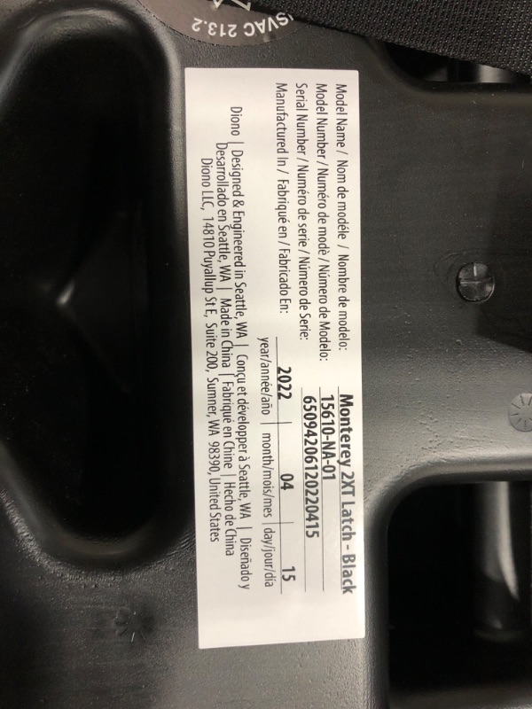 Photo 3 of Diono Monterey 2XT Latch 2 in 1 High Back Booster Car Seat with Expandable Height & Width, Side Impact Protection, 8 Years 1 Booster, Black 2XT Black