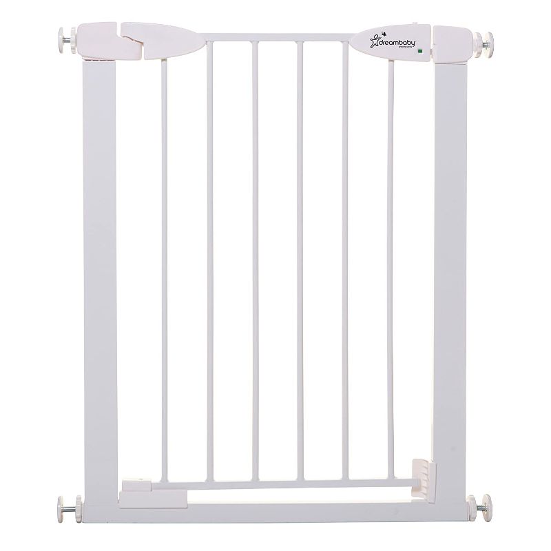 Photo 1 of Dreambaby Boston Magnetic Auto Close Baby Gate - Indoor Safety Gates - Fits Opening from 24.25-26.5inch Wide & 29inch Tall - with Smart Stay Open Feature - White
