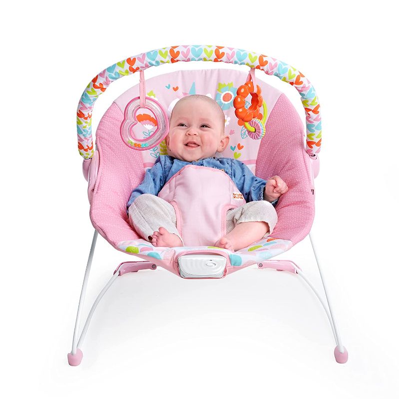 Photo 1 of Bright Starts Fanciful Fantasy Unicorn 3-Point Harness Vibrating Baby Bouncer with Toy bar