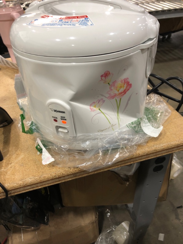 Photo 2 of ***PARTS ONLY*** Zojirushi NS-RPC18FJ Rice Cooker and Warmer, 10-Cup (Uncooked), Tulip 10-Cup Tulip   *DENTED*