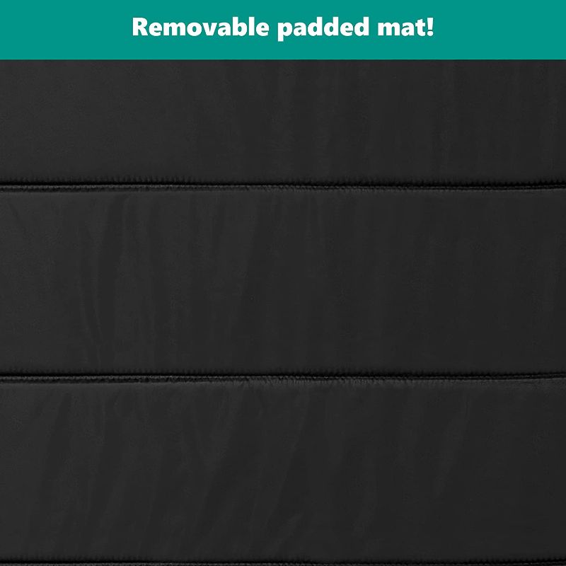 Photo 1 of Dream On Me  Portable Playard in Black, Lightweight, Packable and Easy Setup Baby Playard, Breathable Mesh Sides and Soft Fabric - Comes with a Removable Padded Mat
