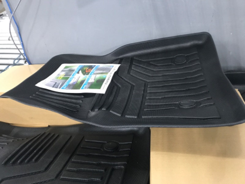 Photo 4 of (6 Pack) Tesla Model Y Floor Mats 2023 2022 2021 2020 3D Full Cover Front Rear Trunk Mats Custom Fits Floor Liners for Tesla Model Y Accessories All-Weather Protect Rear Cargo Liner Mats Model Y ?6 Pack?Floor+Cargo+Trunk Mats