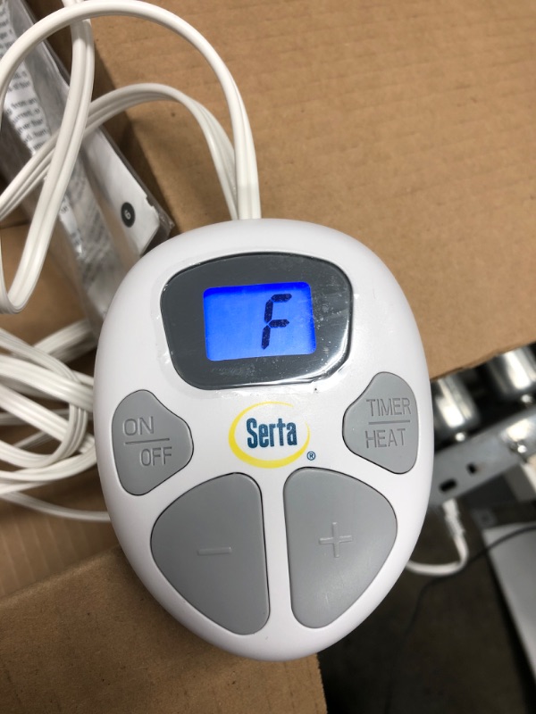 Photo 3 of *** used ** Serta Plush Heated Mattress Pad - Electric Bed Warmer with 10 Heat Settings Controller, Auto Shut Off Timer, Deep All Around Elastic Pocket, ETL Certified, Machine Washable, Full, White Full White