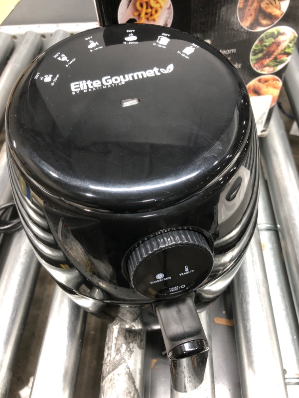 Photo 2 of *** USED ** 8 Elite Gourmet EAF2612D Personal 2.1Qt Compact Space Saving Programmable Hot Air Fryer, Oil-Less Healthy Cooker, Timer & Temperature Controls, PFOA/PTFE Free, 1000W, Black 2.1 Quart Black