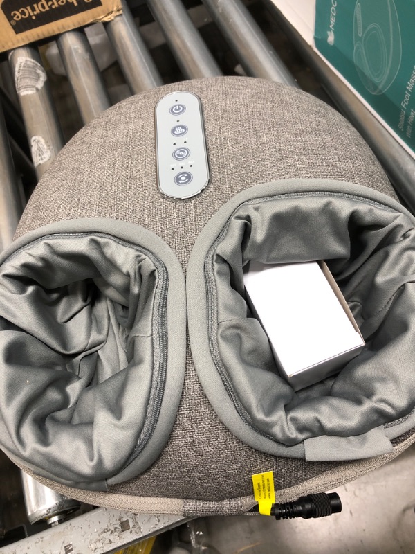 Photo 2 of *** POWERS ON ***  Medcursor Shiatsu Foot Massager Machine with Heat, Shiatsu Deep Kneading, Delivers Relief for Tired Muscles and Plantar, Multi-Level Settings & Adjustable Intensity for Home or Office Use