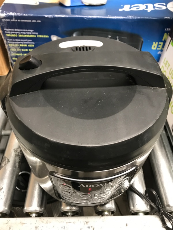 Photo 4 of *** USED *** POWERS ON *** Aroma Housewares 20 Cup Cooked (10 cup uncooked) Digital Rice Cooker, Slow Cooker, Food Steamer, SS Exterior (ARC-150SB),Black Basic