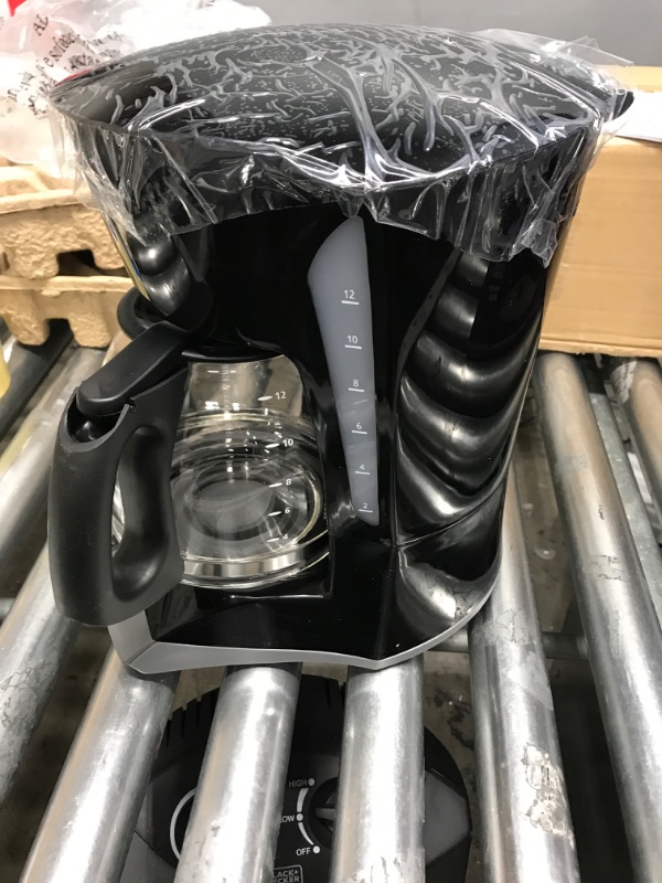 Photo 1 of *** POWERS ON *** Mr. Coffee Coffee Maker with Auto Pause and Glass Carafe, 12 Cups, Black & 2129512, 5-Cup Mini Brew Switch Coffee Maker, Black Black Coffee Maker + Coffee Maker, Black