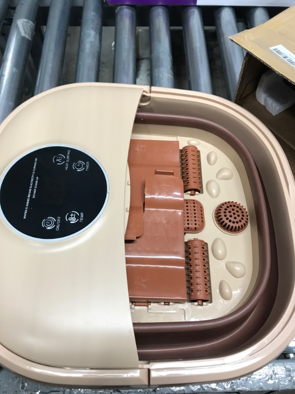 Photo 2 of *** POWERS ON *** New Launch Eilison Collapsible Foot Spa Bath Massager with Heat, Bubbles & 8 Manual Massage Rollers, Pedicure Machine Foot Spa Tub for Feet Stress Relief, Foot Soaker & Temperature Control