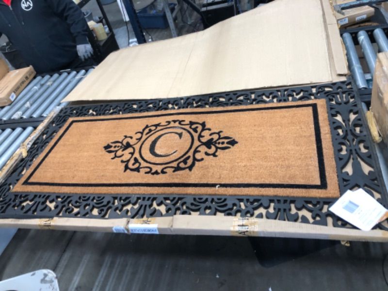 Photo 1 of A1HC Large Floor Mat, Natural Rubber, 30”x60”, Ideal for outside entryway, Scrapes Shoes Clean of Dirt & Grime, Heavy Duty Door mat for Indoor Outdoor, Front Door Mat for Entry, Patio, Busy Areas