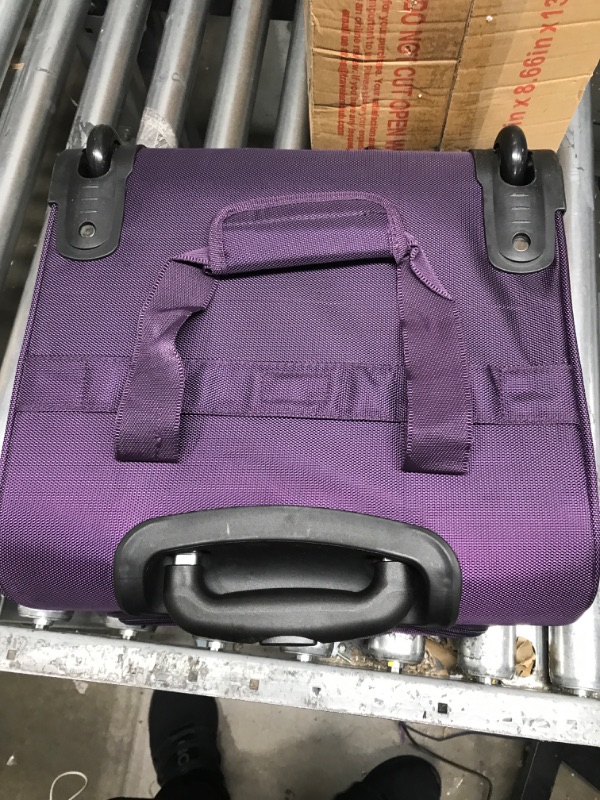Photo 1 of *USED*TPRC 15-Inch Smart Under Seat Carry-On Luggage with USB Charging Port, Purple, Underseater Underseater 15-Inch Purple