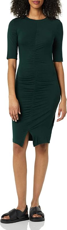 Photo 1 of Daily Ritual Women's Jersey Ruched Front Half-Sleeve Dress
size M 