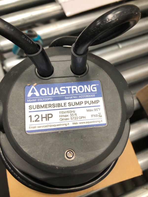 Photo 2 of AQUASTRONG Sump Pump (1.2 HP)
NOT TESTED**