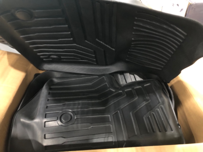 Photo 3 of (6 Pack) Tesla Model Y Floor Mats 2023 2022 2021 2020 3D Full Cover Front Rear Trunk Mats Custom Fits Floor Liners for Tesla Model Y Accessories All-Weather Protect Rear Cargo Liner Mats Model Y ?6 Pack?Floor+Cargo+Trunk Mats