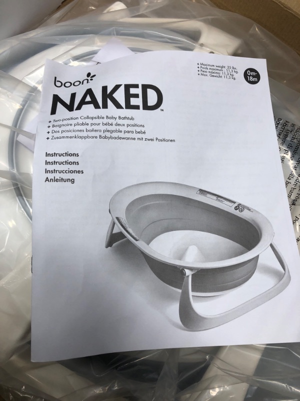 Photo 2 of Boon Naked 2 Baby Bath Tub - Gray