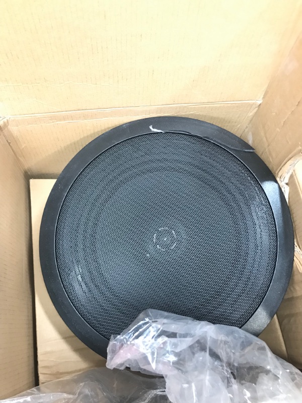 Photo 3 of 8'' Ceiling Wall Mount Speakers - Pair of 2-Way Midbass Woofer Speaker 1/2'' Polymer Dome Tweeter Flush Design w/ 50Hz - 20kHz Frequency Response & 250 Watts Peak Easy Installation - Pyle PDIC81RDBK 8.0" -inch Speakers