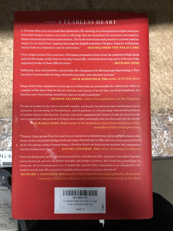 Photo 3 of A Fearless Heart: How the Courage to Be Compassionate Can Transform Our Lives by Thupten Jinpa (2015-05-05) Hardcover – January 1, 2015
